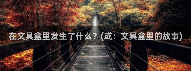 九游会盈盈：在文具盒里发生了什么？(或：