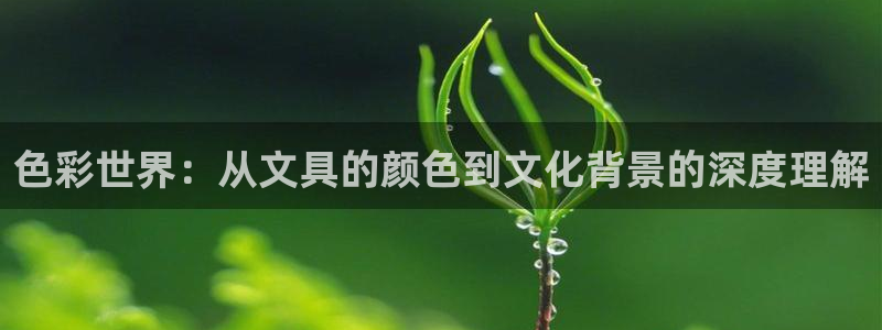 九游会最新线路：色彩世界：从文具的颜色到