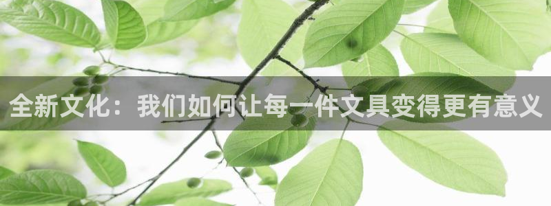 九游会备用：全新文化：我们如何让每一件文