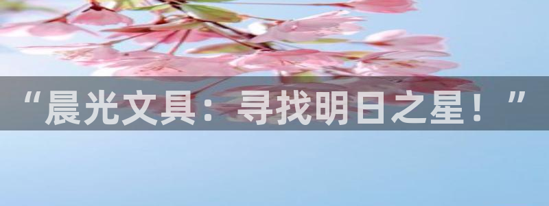 九游会j 9：“晨光文具：寻找明日之星！